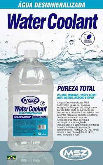 Agua desmeniralizada  de 5 litrros