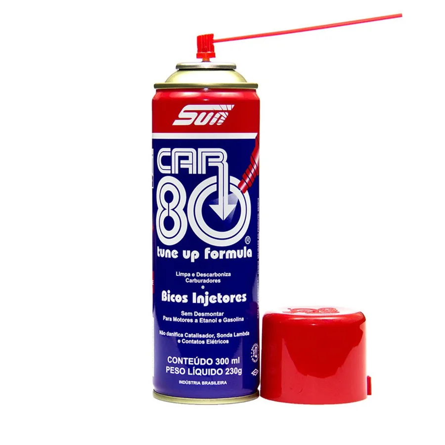Descarbonizante Spray Car 80 300ml-SUN-CAR80 Limpa Bicos e Componentes